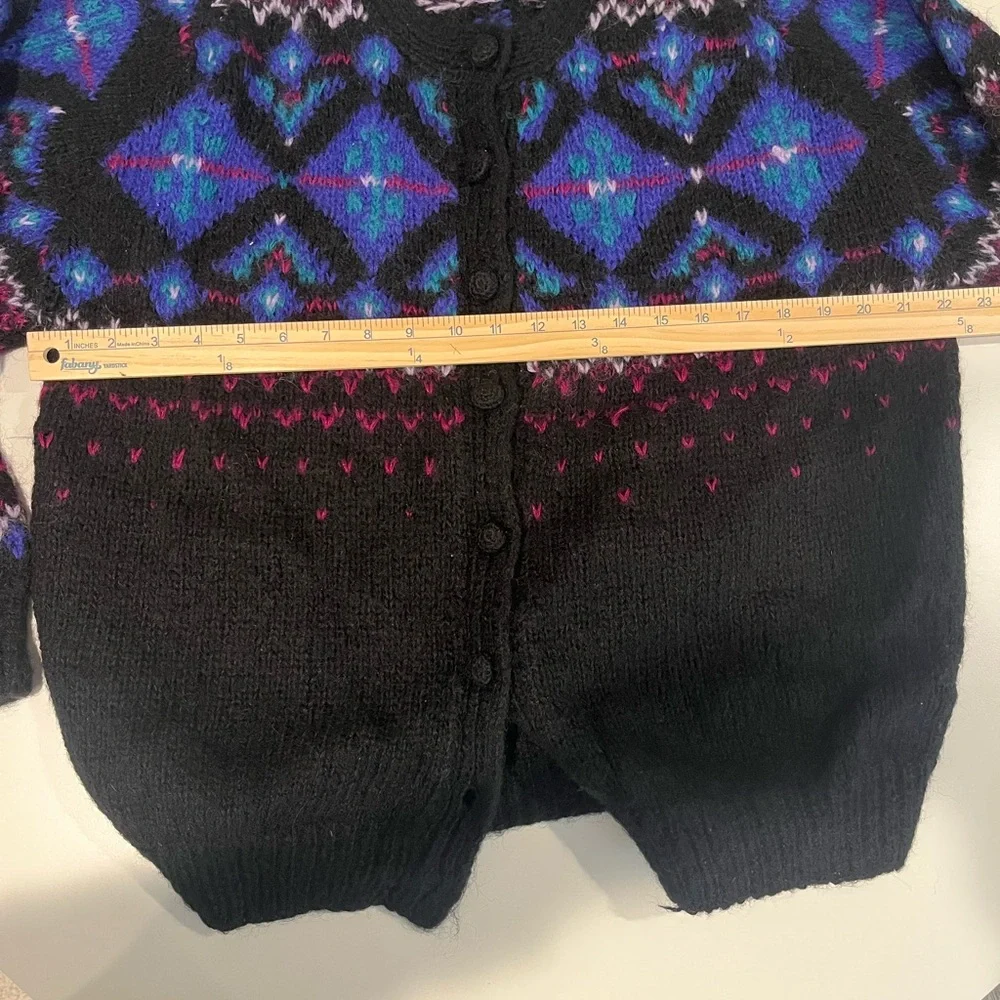 L.L. Bean Vintage Fair Isle Cardigan Size Large - Picture 5 of 6